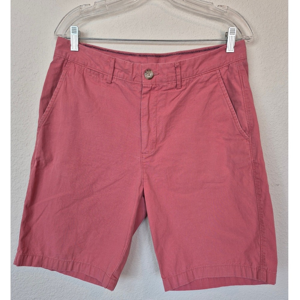 Johnnie-O Mens Malibu Pink Red Cotton Chino Shorts Size 33